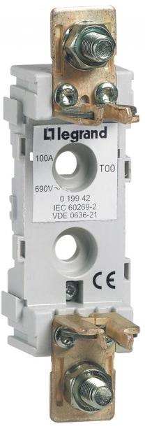 Основа за ножови стопяеми предпазители 1P 100А NH000/00 Legrand, LEGRAND НИСКО НАПРЕЖЕНИЕ, 19942