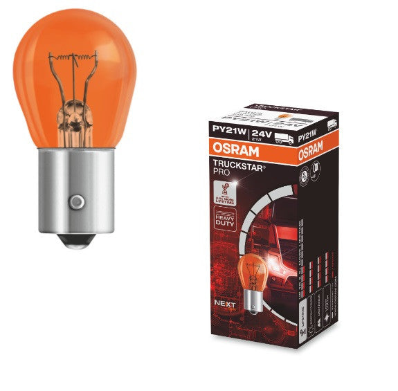 АВТОМОБИЛНА ЛАМПА 7510TSP PY21W 24V BAU15S UNPACKED OSRAM