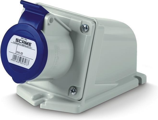 SCAME - Промишлен контакт 2P+Е 32A IP44 серия XENIA 514.3253