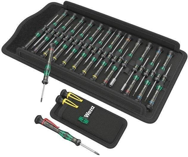 Комплект отвертки, 6x шлиц, 3x PH, 8x TX, 4x Hex, 1x mx, 2x за гайки и 1x за чипове, Big Pack 2 Kraftform Micro Wera - W134027