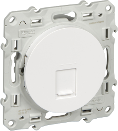 Компютърна розетка RJ45 UTP cat.5e цвят Бял Odace SE /до изчерпване/, SCHNEIDER ELECTRIC, S520471