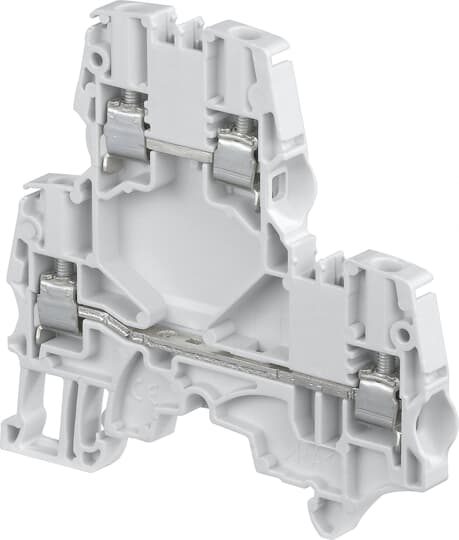 Редова клема ДВУРЕДОВА сива 4мм2 ZS4-D2 серия SNK ABB, 1SNK505210R0000