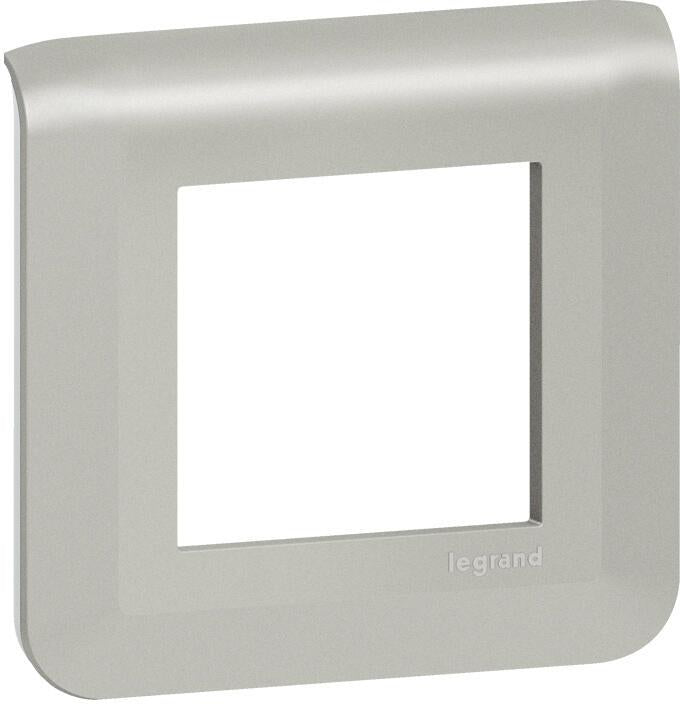 Лицева рамка 2 мод. цвят алуминий Mosaic NEW Legrand, LEGRAND, 79302L