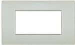 Рамка 4 мод. метална Pearl white AIR LL Bticino , BTICINO, LNC4804PR