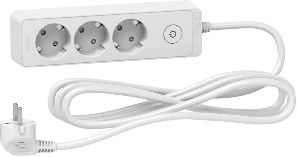 Разклонител бял 3 гнезда 3 метра /1.5mm2 и ключ серия UNICA SE, SCHNEIDER ELECTRIC, ST9433W