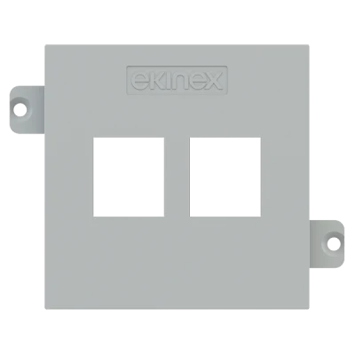 Лицев панел за 2х RJ45 Keystone 55x55 Fenix Grey Ephesus EKINEX, EK-KSC-2K-FGE