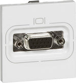 Розетка HD15-VGA 2 мод. с клемна връзка цвят бял Mosaic Legrand, LEGRAND, 78757
