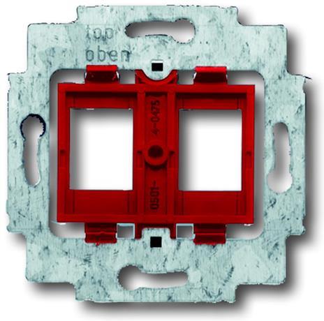 Монтажна основа за розетка 2хRJ45 цвят БЯЛ Basic 55 ABB, 2CKA001753A8055
