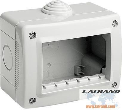 Конзола за открит монтаж без капак IP40 3 мод. цвят Светлосив Classia Bticino - 27403