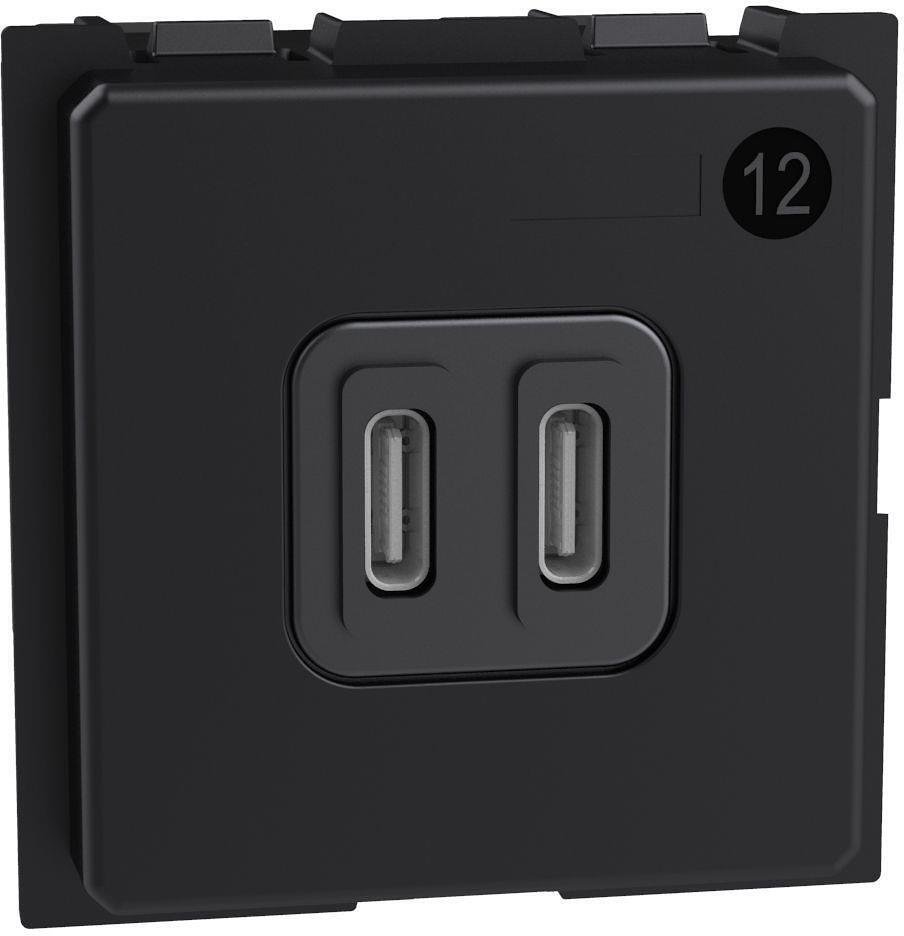 K4293CC USB зарядно за бързо зареждане до 30 W Type 2x type "C" 2M Bticino Living now