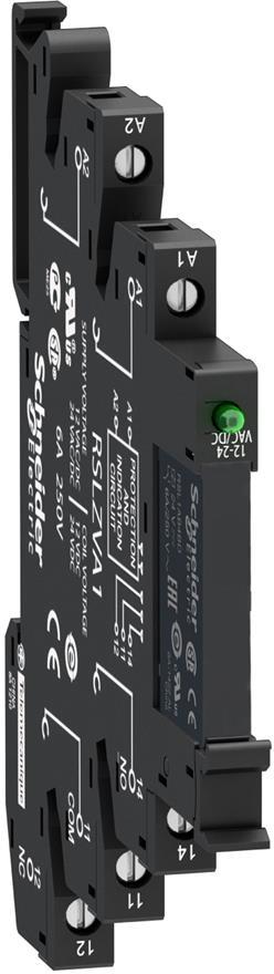 Реле интерфейсно RSL 24 Vac/dc, 6A, 1 превключващ контакт, с цокъл SE, SCHNEIDER ELECTRIC НИСКО НАПРЕЖЕНИЕ, RSL1PVBU