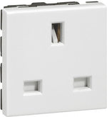 Контакт British стандарт 2P+E 13A 2 мод. цвят бял Mosaic Legrand, LEGRAND, 77505