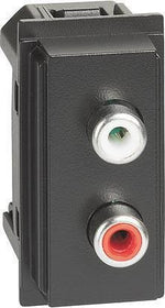 Розетка RCA аудио 1 мод. цвят Черен Living Now Bticino - KG4269R