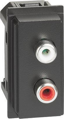 Розетка RCA аудио 1 мод. цвят Черен Living Now Bticino - KG4269R
