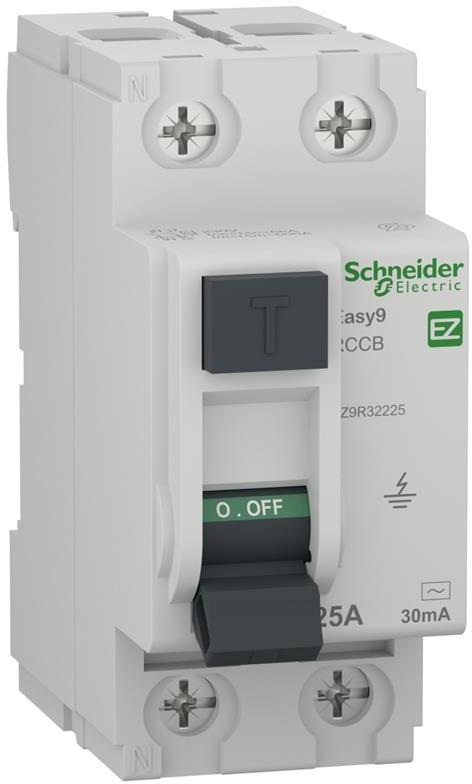 ДТЗ Easy 9 2P 25A 30mA тип AC 6kA 2 мод. SE, SCHNEIDER ELECTRIC НИСКО НАПРЕЖЕНИЕ, EZ9R32225
