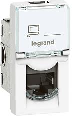 Розетка RJ45 cat.6 FTP 1 мод. Антибактериална Mosaic Legrand, LEGRAND, 76582