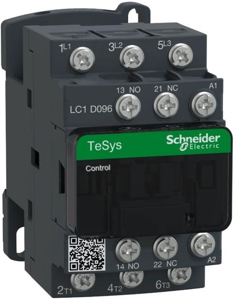 Контактор TeSys D 3P 4kW (9A AC-3) 1NO-1NC 380V 50/60Hz lugs SE, SCHNEIDER ELECTRIC НИСКО НАПРЕЖЕНИЕ, LC1D096Q7