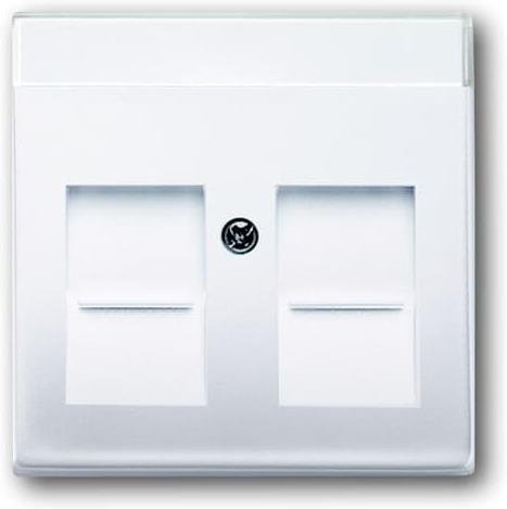 Лицев панел за розетка 2хRJ45 цвят БЯЛ Basic 55 ABB, 2CKA001710A3945