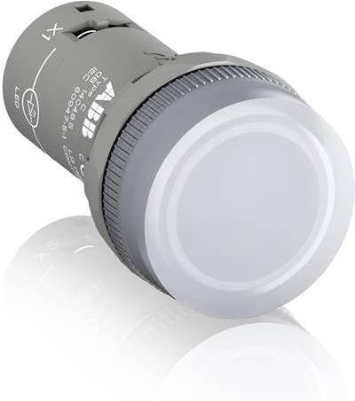 Сигнална лампа LED CL2-523C сглобена бяла 230Vac Ø22mm Compact ABB, 1SFA619403R5238