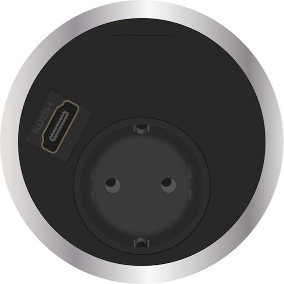 Модул Port El с 1х Шуко и HDMI, цвят Черен, ABL, ABL Сърбия, 2F20F1B4