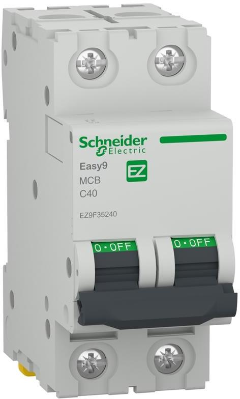 Автоматичен прекъсвач Easy 9 2P 40A крива C 6kA SE, SCHNEIDER ELECTRIC НИСКО НАПРЕЖЕНИЕ, EZ9F35240