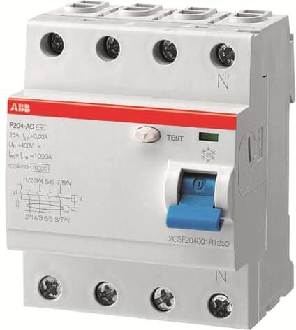 ДТЗ 4P 63A 300mА серия F204 тип AC ABB, 2CSF204001R3630