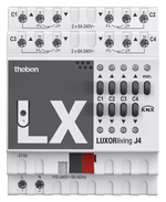 Актуатор щори с ръчно управление J4 4х 6A 4DIN LUXORliving Theben, KNX, 4800450