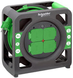 Макара Thorsman 15м IP44 H05VV-F 3G1.5mm2 термична защита 4x шуко SE, SCHNEIDER ELECTRIC, IMT33136