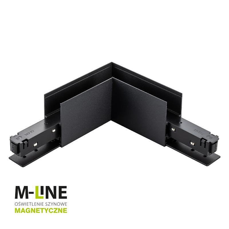Конектор за магнитни релси за външен монтаж, хоризонтален M-LINE, черен, DPM, MTL-S-HL-B
