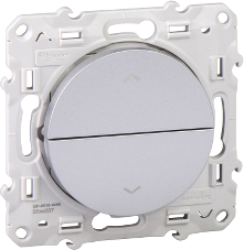 Бутон за щори 6A с два бутона цвят Алуминий Odace SE /до изчерпване/, SCHNEIDER ELECTRIC, S530207