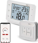 Термостат БЕЗжичен за отопление и охлаждане 5…35 °C с LCD дисплей 16A Wi-Fi GoSmart EMOS