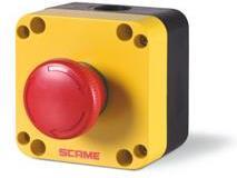 Авариен стоп червен 1NC открит монтаж IP65 Scame, SCAME, 590.PR01R4N