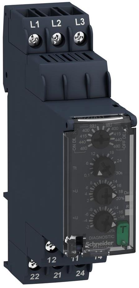 Реле за контрол на фази 3P 380...480Vac 2CO SE, SCHNEIDER ELECTRIC НИСКО НАПРЕЖЕНИЕ, RM22TR33
