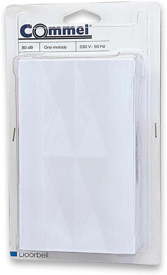 Звънец БЯЛ 80dB 230V Commel, COMMEL, C410-105