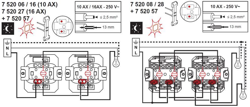 LED лампа за подсветка (синя) за девиаторен ключ 230V 0.15мА Legrand, LEGRAND, 752057
