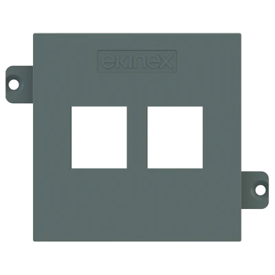 Лицев панел за 2х RJ45 Keystone 55x55 Fenix Green Commodore EKINEX, EK-KSC-2K-FVC