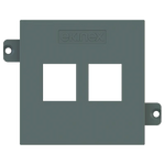 Лицев панел за 2х RJ45 Keystone 55x55 Fenix Green Commodore EKINEX, EK-KSC-2K-FVC