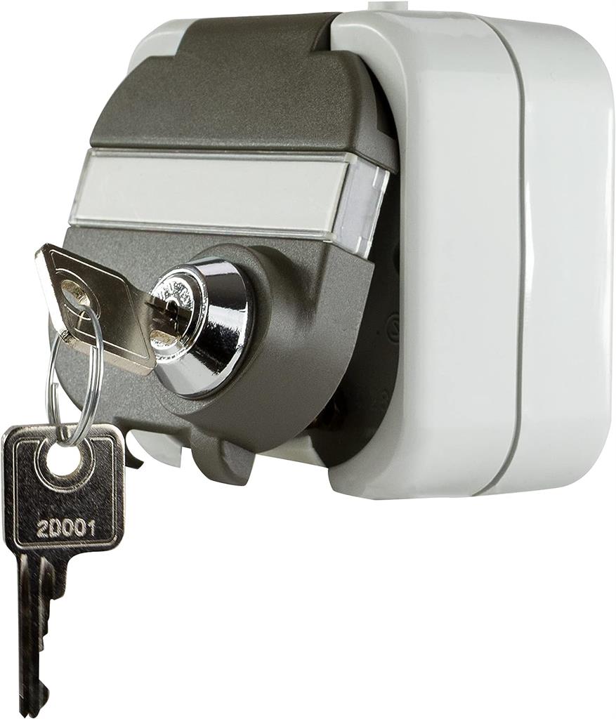 Контакт шуко открит монтаж IP44 с КЛЮЧ серия AquaTop GAO, 0510224555