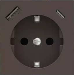 Лицев панел за контакт шуко и USB A+C 55x55 Fenix Cocoa Orinoco EKINEX, EK-PSC-DE-USB-FCC