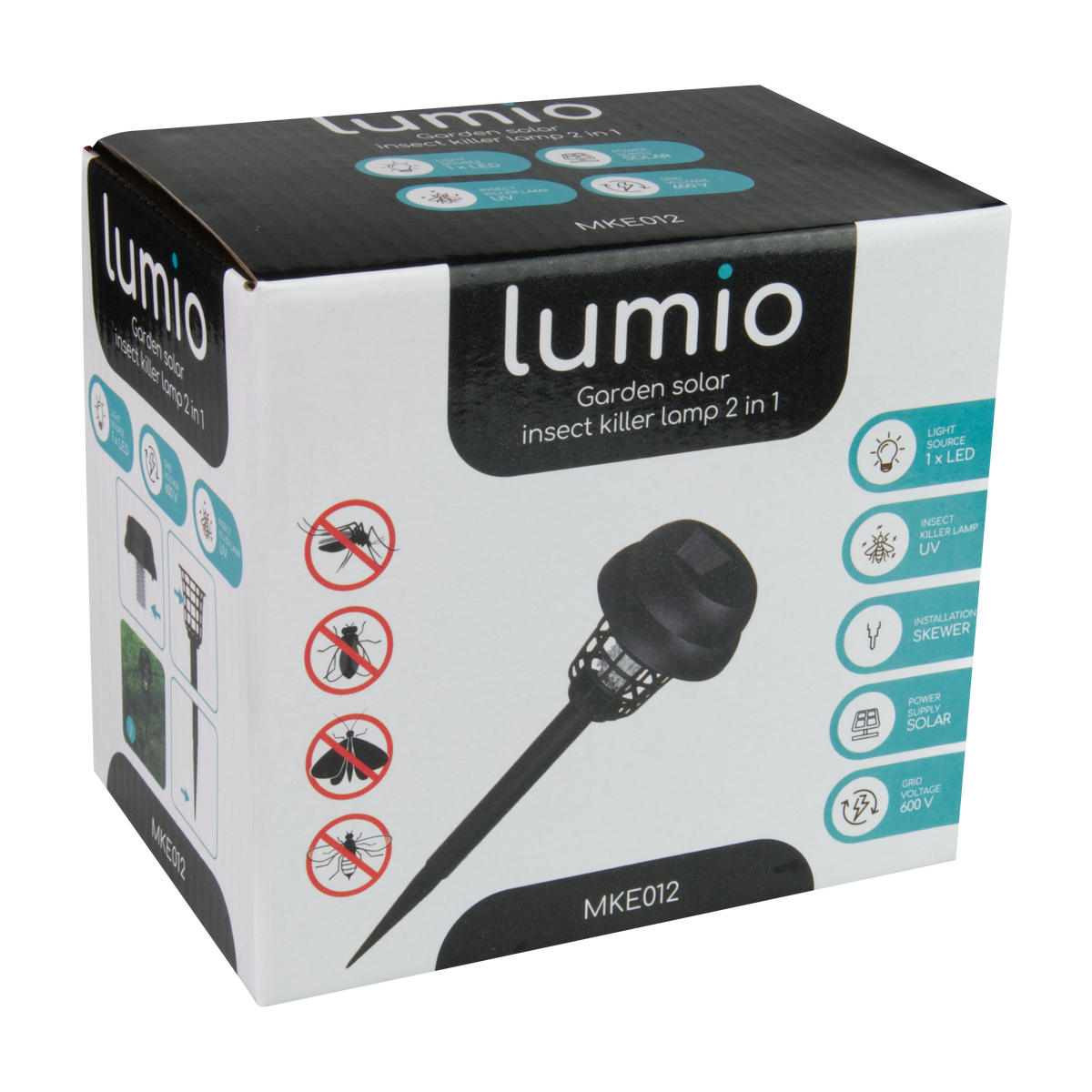 Соларна градинска лампа против комари Lumio MKE012- 2 в 1 