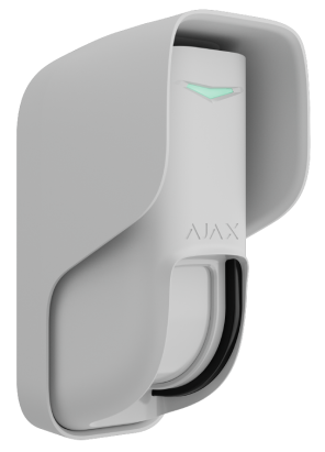 Безжичен датчик за движение PIR+MW, 8°, обхват 12m @ h=2.4m, IP55, бял, Curtain Outdoor Ajax, AJAX, 101441.289.WH1
