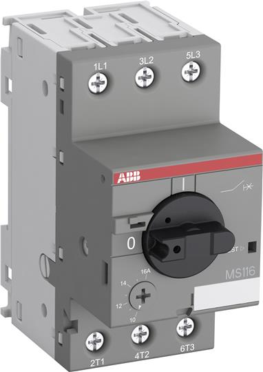 Моторна защита MS116 7.5kW TM 10-16A 16kA ABB, 1SAM250000R1011