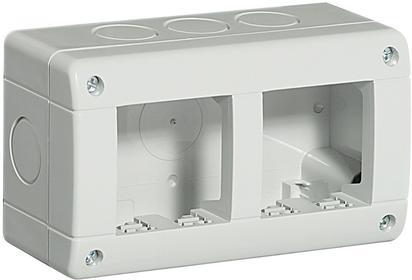 Кутия цвят Сив IP 40 2+2 модула LL Bticino, BTICINO, 24404/2