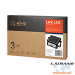 LUX LED  соларен прожектор със сензор за движение,5W, 500lm, IP65, 4000K, 2x1500mAh, черен - AD-SL-6108BLR4, ORNO