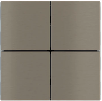 Лицев панел за 4 бутона 40x40 FF Metal Nickel EKINEX, EK-TQQ-GBR