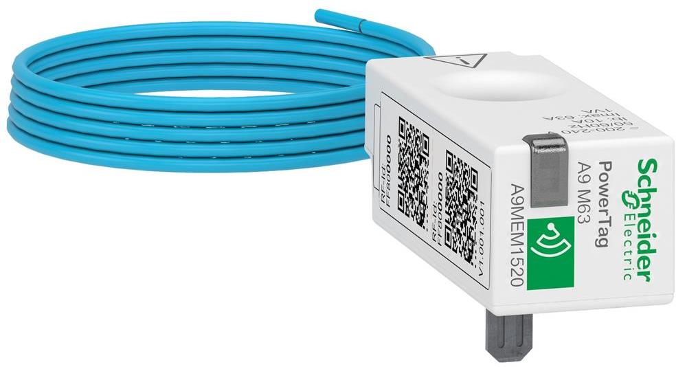 Мерител PowerTag Energy M63 1P+N с кабел, монтаж отгоре или отдолу, SE, SCHNEIDER ELECTRIC НИСКО НАПРЕЖЕНИЕ, A9MEM1520
