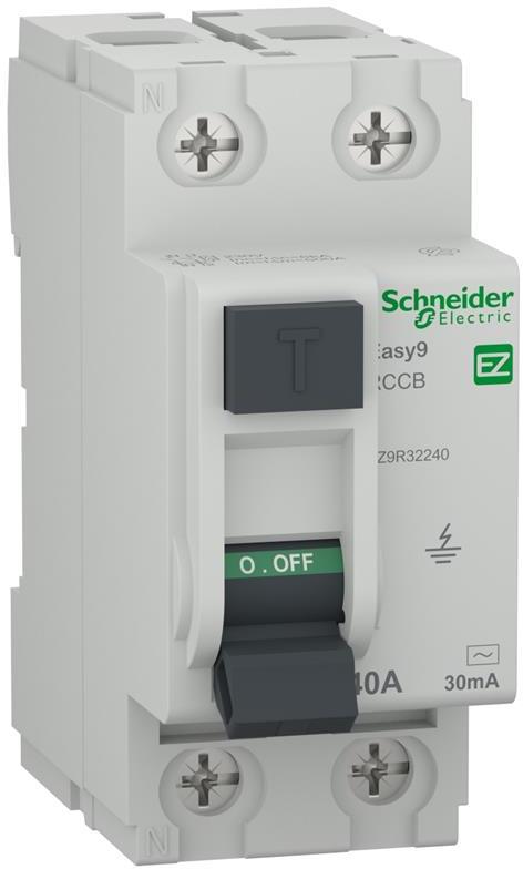 ДТЗ Easy 9 2P 40A 30mA тип AC 6kA 2 мод. SE, SCHNEIDER ELECTRIC НИСКО НАПРЕЖЕНИЕ, EZ9R32240