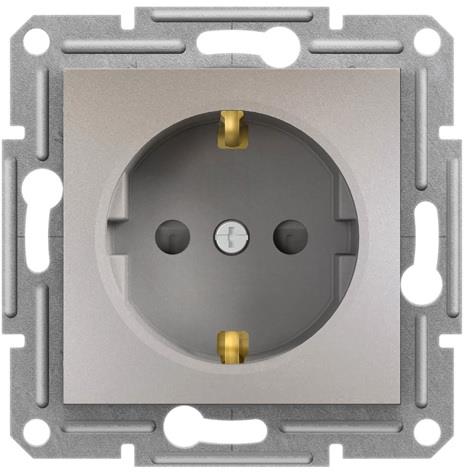 Контакт ШУКО 16A с детска защита цвят Бронз Asfora SE, SCHNEIDER ELECTRIC, EPH2900269