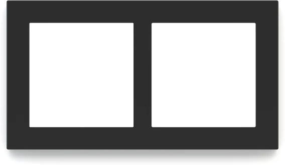 Рамка 2х 60x60 Deep FF/Linea71/20Venti Fenix Black Ingo EKINEX, EK-D2S-FNI
