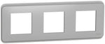 Лицева рамка 3х цвят Алуминий Unica Pro SE, SCHNEIDER ELECTRIC, NU400630